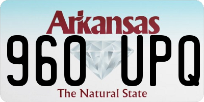 AR license plate 960UPQ