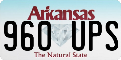 AR license plate 960UPS