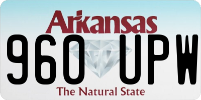 AR license plate 960UPW