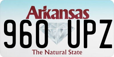 AR license plate 960UPZ