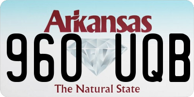 AR license plate 960UQB