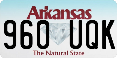 AR license plate 960UQK