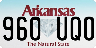 AR license plate 960UQO