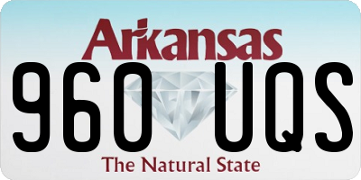 AR license plate 960UQS