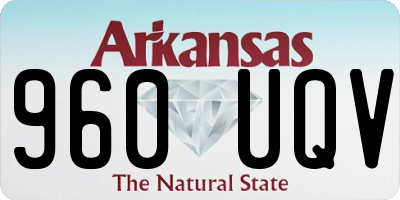 AR license plate 960UQV