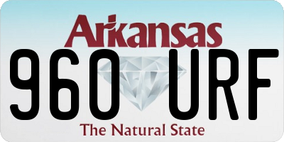 AR license plate 960URF