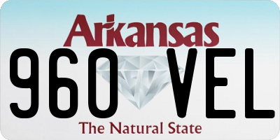 AR license plate 960VEL