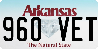 AR license plate 960VET