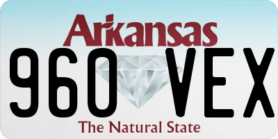 AR license plate 960VEX