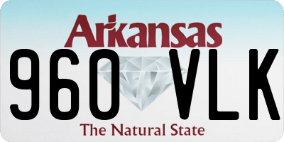 AR license plate 960VLK