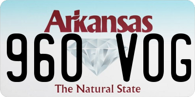 AR license plate 960VOG