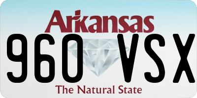 AR license plate 960VSX