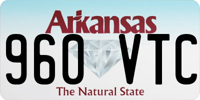 AR license plate 960VTC