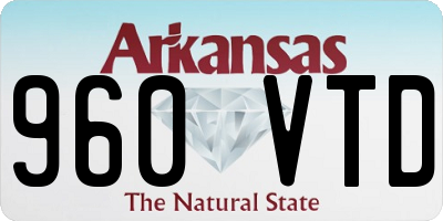 AR license plate 960VTD