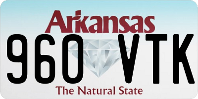 AR license plate 960VTK