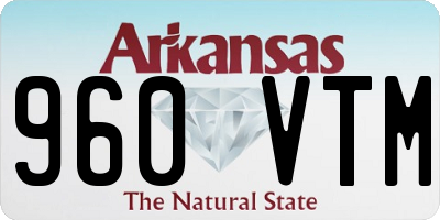 AR license plate 960VTM