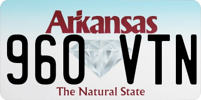 AR license plate 960VTN