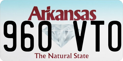 AR license plate 960VTO