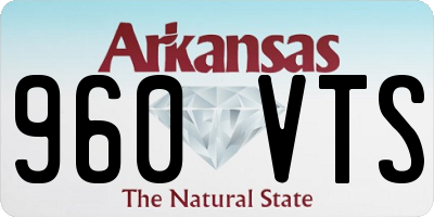 AR license plate 960VTS