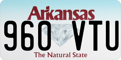 AR license plate 960VTU