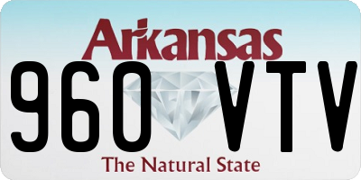 AR license plate 960VTV