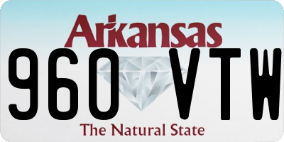 AR license plate 960VTW