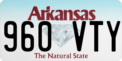 AR license plate 960VTY