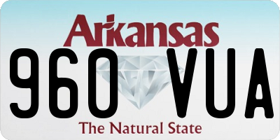 AR license plate 960VUA