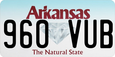 AR license plate 960VUB