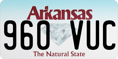 AR license plate 960VUC