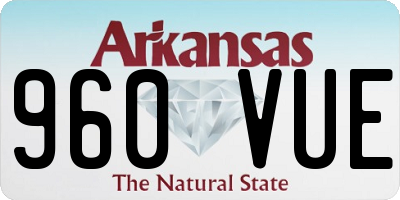 AR license plate 960VUE