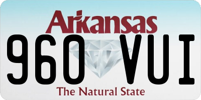 AR license plate 960VUI