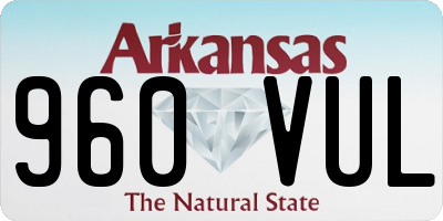 AR license plate 960VUL