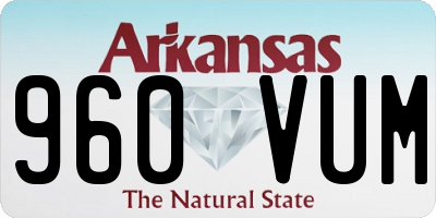 AR license plate 960VUM