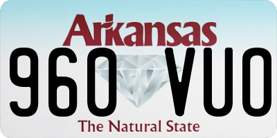 AR license plate 960VUO