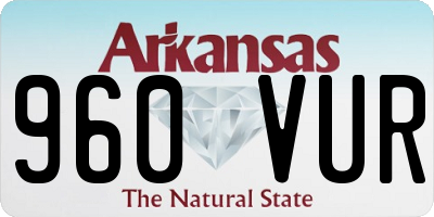 AR license plate 960VUR
