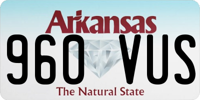 AR license plate 960VUS