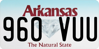 AR license plate 960VUU