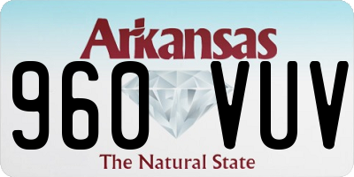 AR license plate 960VUV