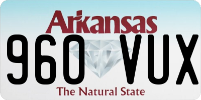 AR license plate 960VUX