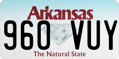 AR license plate 960VUY