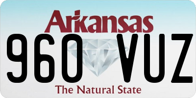 AR license plate 960VUZ