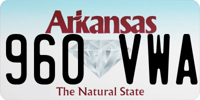 AR license plate 960VWA