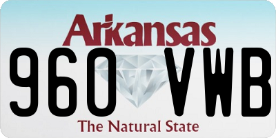 AR license plate 960VWB