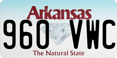 AR license plate 960VWC