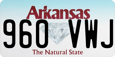 AR license plate 960VWJ