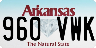 AR license plate 960VWK