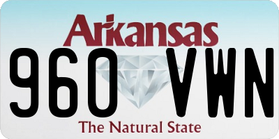 AR license plate 960VWN