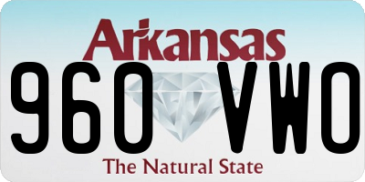 AR license plate 960VWO