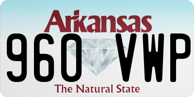 AR license plate 960VWP